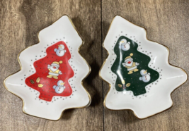 Kato Kogei Japan Ceramic Christmas Candy Dish Set Trinket - $29.99