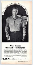 1950s Van Heusen Knit Men&#39;s Shirts PRINT AD Sports Announcer Bud Palmer BX2 - $5.69