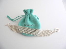 Tiffany &amp; Co Circle Mesh Bracelet Bangle Silver Peretti Sevillana Gift P... - £478.01 GBP