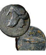 Greek HELMET RARE Left/SPEAR Head. 300 BC. KASSANDER King of Macedon Bro... - $375.25