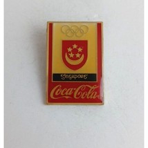 Vintage Coca-Cola Singapore Olympic Lapel Hat Pin - $12.13