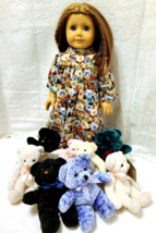 Clothes for 18&quot; Doll ~ Teddy Bear Print Dress Nightgown AND a Little Plu... - £10.16 GBP