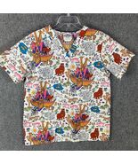 Scrubstar Scrubs Top Medium Workwear Medical Animals Print Polyester Unisex - $19.53 CAD