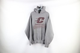 Vtg 90s Mens Large Spell Out Central Michigan University Hoodie Sweatshirt USA - £46.94 GBP