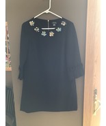 Tahari Arthur S Levine Nwot Beautiful Black Embellished Dress Size 4p - £30.27 GBP
