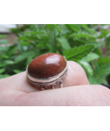 Sale, Beautiful Goldstone Ring, 925 Silver Overlay, Size 8 US, Vintage - €15,87 EUR