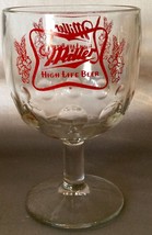Miller High Life Beer Vintage Thumbprint Stemmed Beer Goblet Collector Gift - £5.06 GBP