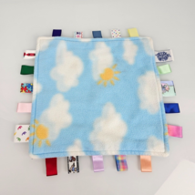 Vintage Taggies Mini Taggie Security Blanket Lovey Blue White Cloud Sun ... - £31.64 GBP