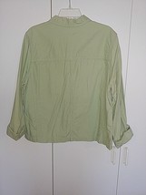 CHRISTOPHER &amp; BANKS LADIES L/3/4-SLEEVE GREEN BUTTON TOP-100% COTTON-X-(... - $4.99