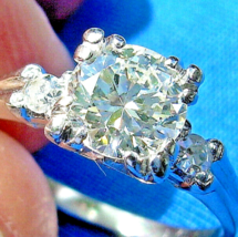 Earth mined Diamond Art Deco Engagement Ring Elegant Vintage Style Solitaire - £6,810.62 GBP