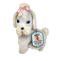 Vintage Cuddle Toys By Douglas White Poodle Puppy Dog Stuffed Animal Plush Tag - £52.39 GBP