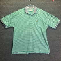 Masters Collection Augusta Nationals Pima Golf Polo Shirt Green Striped Men&#39;s XL - £27.07 GBP