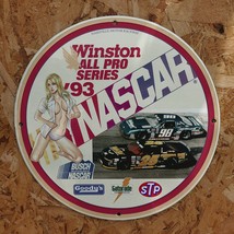 1993 Vintage Style Nascar Winston All Pro Series Fantasy Porcelain Enamel Sign - $125.00