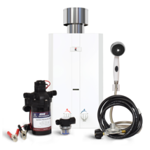 EccotempL10 Portable Tankless Water Heater w/ Eccoflo Pump, Strainer &amp; Shower Se - £291.86 GBP