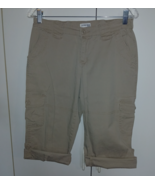 ST. JOHN&#39;S BAY LADIES TAN CROPPED PANTS-6P-BARELY WORN-ADJUSTABLE LEG-NICE - €7,75 EUR
