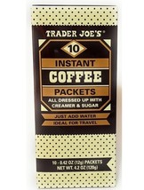 Trader Joe&#39;s Instant Coffee Packets with Creamer &amp; Sugar 10 Packets, 4.2 Oz - $10.99