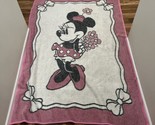 Vintage Biederlack Minnie Mouse Disney Reversible Throw Blanket 81”x56” - £104.57 GBP