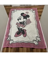 Vintage Biederlack Minnie Mouse Disney Reversible Throw Blanket 81”x56” - £104.21 GBP