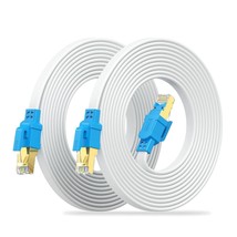 CAT8 Ethernet Cable 10ft 2 Pack Heavy Duty RJ45 connectors 40Gbps 2000MH... - £15.53 GBP