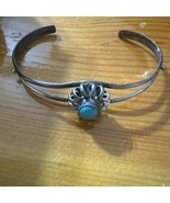 Vintage Southwestern Bracelet Cuff Sterling Silver Turquoise - £51.47 GBP