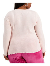 Rebellious One Ladies Plus Size Hacci Wrap Sweater Blush Pink Plus Size 2X - £23.29 GBP