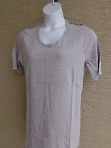  Being Casual Cotton Blend Jersey Tunic Top with Epauletts 2X  Heather - £9.07 GBP