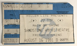 ZZ Top Ticket Stub Vintage 1991 Kansas City Sandstone Amphitheater Miller Lite - £23.19 GBP