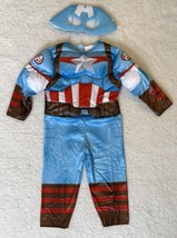 Marvel Captain America Halloween Costume Boys 2T Padded Muscles with Mas... - $27.72