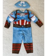 Marvel Captain America Halloween Costume Boys 2T Padded Muscles with Mas... - $509.76 MXN