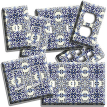 Italian Blue Tile Style Light Switch Outlet Wall Plate Kitchen Folk Art Hd Decor - £9.48 GBP+