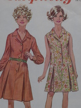 Simplicity Pattern 8003 Misses&#39; Shirt Dress Size 16 Vintage 1960&#39;s - £7.13 GBP