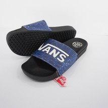 Vans Men Slide-on Slippers Sandals VN0A45JE2FH True Blue Black Size 9 New No Box - $39.95