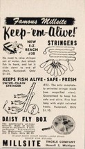 1958 Print Ad Millsite Fishing Stringers &amp; Daisy Fly Boxes Howell,Michigan - £7.04 GBP