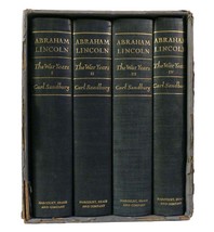Carl Sandburg Abraham Lincoln: The War Years Vol. I - Iv 1st Edition 6th Printi - £506.36 GBP