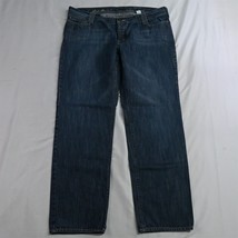 Eddie Bauer 18 Relaxed Boyfriend Flannel Lined Medium 100% Cotton Womens Jeans - £16.01 GBP