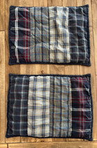 PB TEEN Pottery Barn Plaid Patchwork Quilted Standard Sham Set 2 Cotton ... - $33.59
