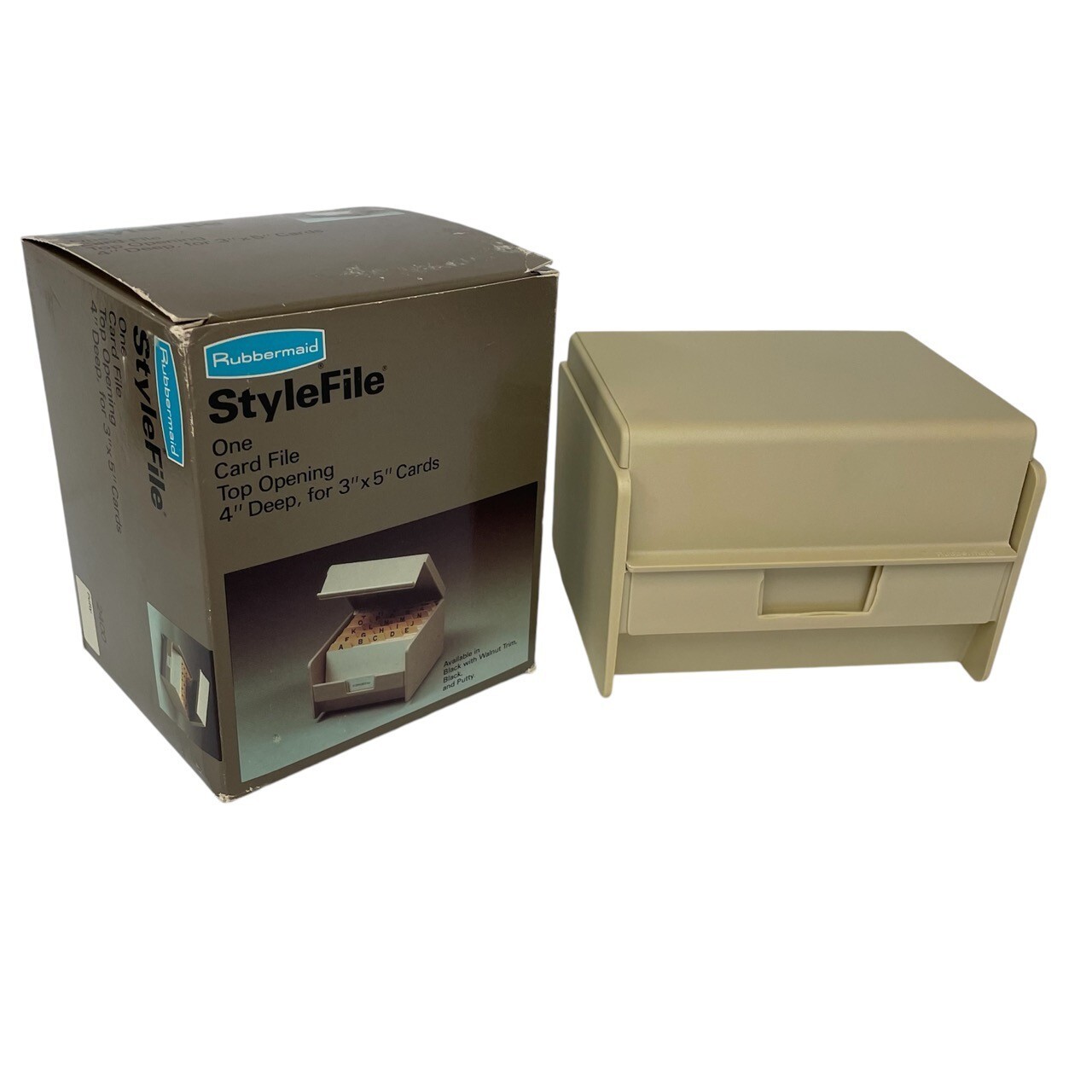 Rubbermaid StyleFile 2400 Plastic Index Card Filing Box For 3 x 5 Cards New - $10.53