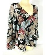Lucca womens Small black red blue CROSS BACK lined floral top NWT (R)PMD - £19.74 GBP