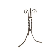 Antique Twisted Wrought Iron Tripod Lightning Rod Stand - £48.58 GBP