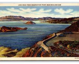 Lake Mead View Boulder Hoover Dam Boulder City Nevada NV UNP Linen Posta... - $1.93