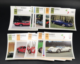 25 1990s VTG Maserati Italy Atlas Editions Classic Cars Info Spec Cards Prints - £7.49 GBP