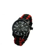 Color: RED-BLACK - Outdoor Multi function Camping Survival Watch Bracele... - $49.53 CAD