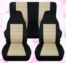 Front and Rear car seat covers Fits Jeep wrangler YJ-TJ-LJ 1985-2006  Camouflage - £133.76 GBP