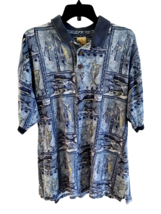 Vintage Kahala Hawaiian Fish Aloha Coconut Button Blue Shirt Xl All Over Print - £27.23 GBP