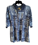 Vintage KAHALA HAWAIIAN FISH ALOHA Coconut  Button Blue SHIRT XL All Ove... - $47.37 CAD