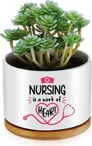 Christmas Planter For Women, Men, Teachers, Nurses, And Mothers Ceramic - £31.16 GBP