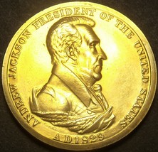 Gem Unc Andrew Jackson Presidential Bronze Inauguration Medallion - £7.36 GBP