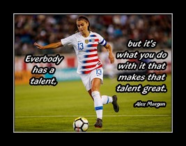 Alex Morgan Soccer Motivatioin Quote Poster Print Inspirational Wall Art Gift - £15.81 GBP+