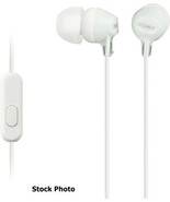 Sony MDREX15APWC In-Ear Earbud Headphones with Mic, White - £7.87 GBP