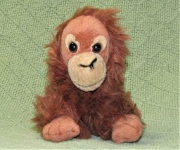 K&amp;M Toys Mini Plush Orangutan Vtg Stuffed Animal Baby Gorilla 2003 Shaggy Brown - £8.63 GBP